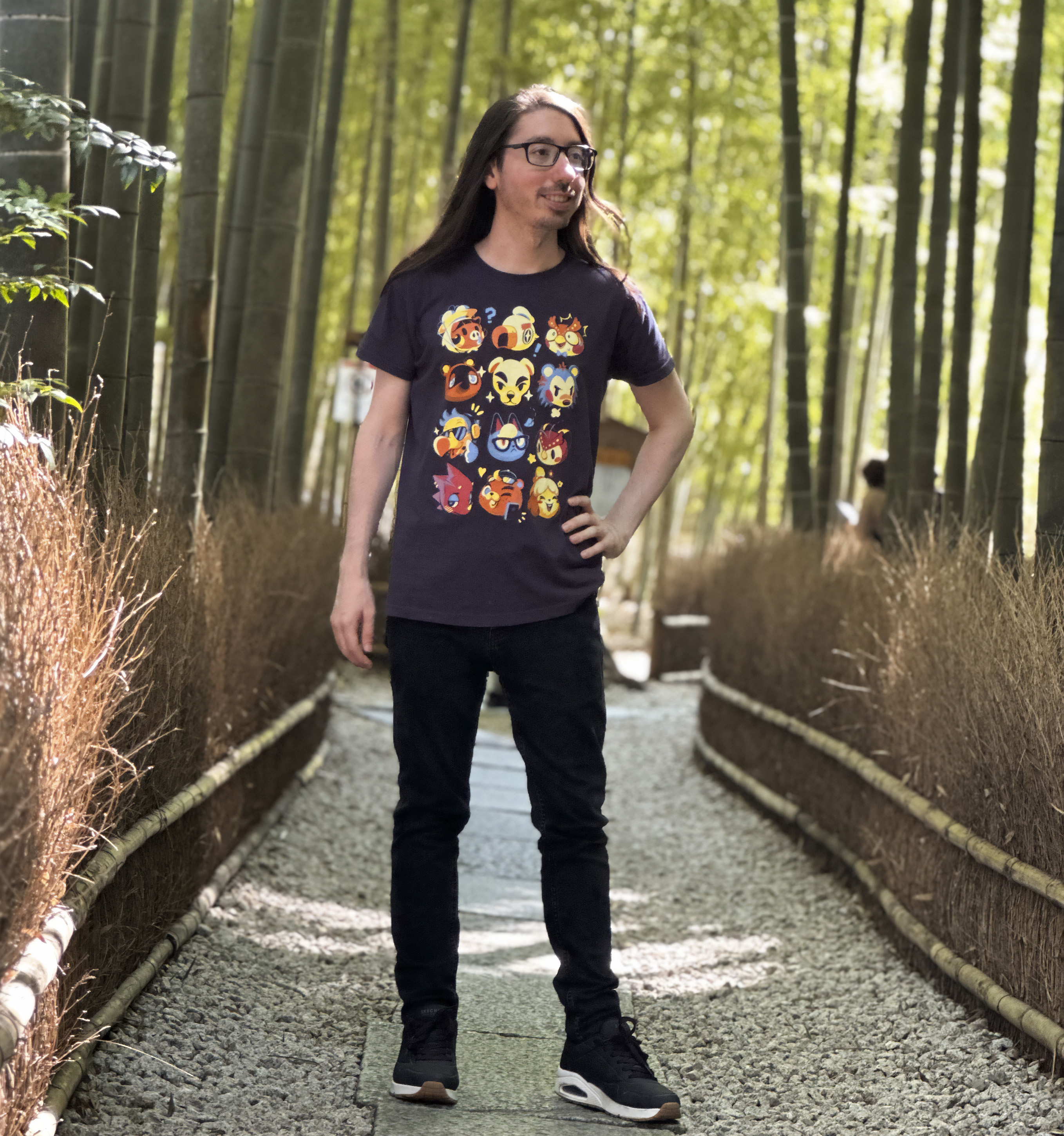 Foto de Guinxu en el bosque de bambú de Hokokuji. Guinxu bosque bambu Japon Tokyo